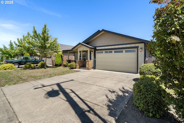 view of front of property with an attached garage and driveway
