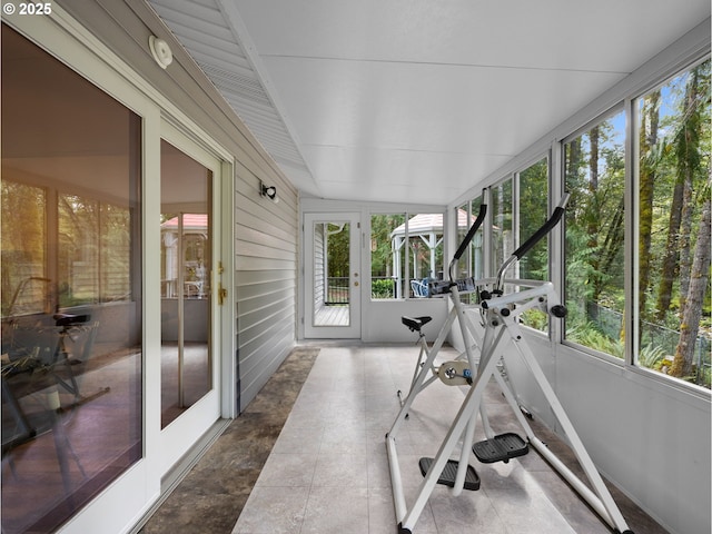 view of sunroom