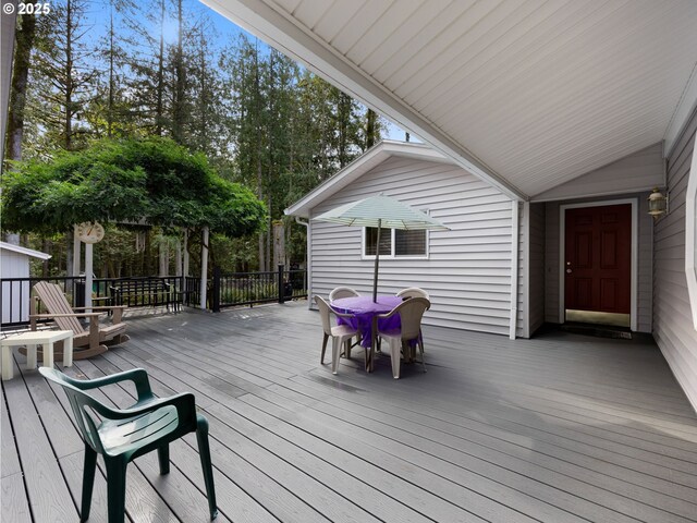 deck with a gazebo