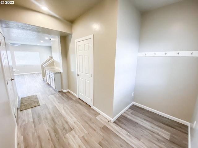 585 Baker St, Baker City, OR 97814 - hall with light wood finished floors and recessed lighting
