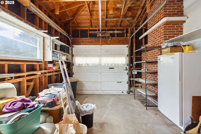 1831 E 14th St, The Dalles, OR 97058 - garage with freestanding refrigerator