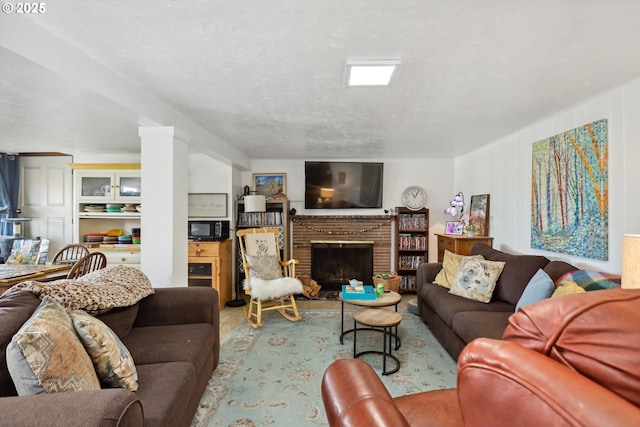 1831 E 14th St, The Dalles, OR 97058 - living room featuring a fireplace