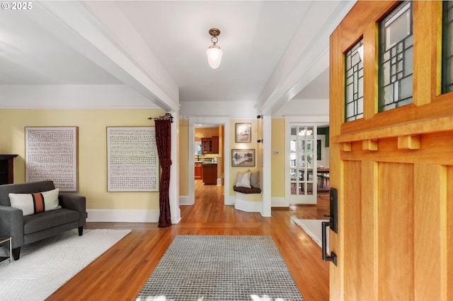 1816 NE 14th Ave, Portland, OR 97212 - foyer with wood finished floors and baseboards