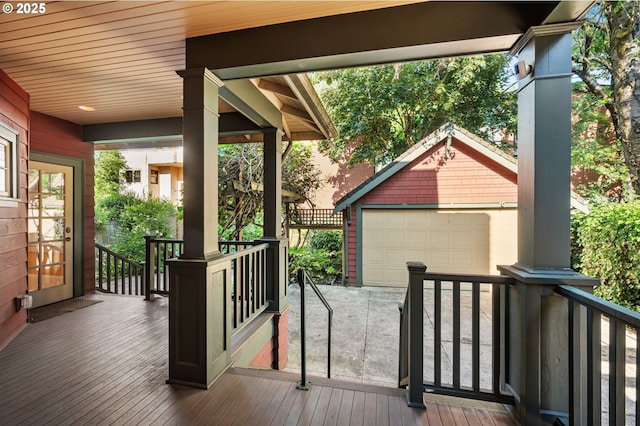 1816 NE 14th Ave, Portland, OR 97212 - wooden deck with an outbuilding and a garage