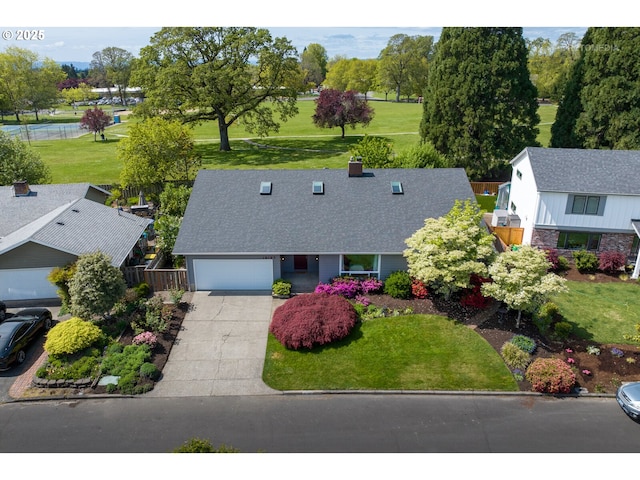 birds eye view of property