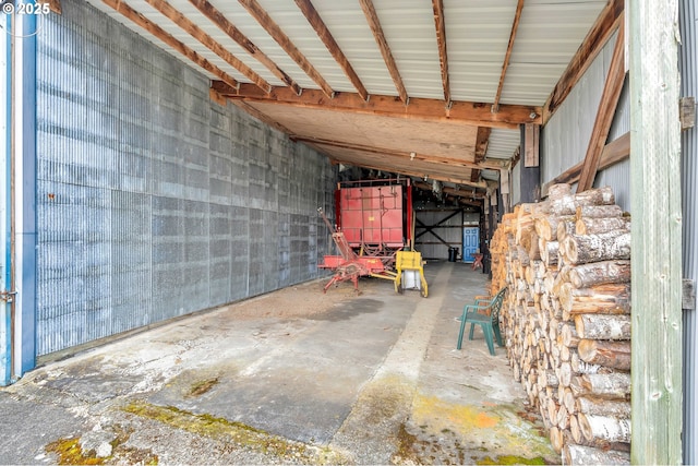 view of storage area