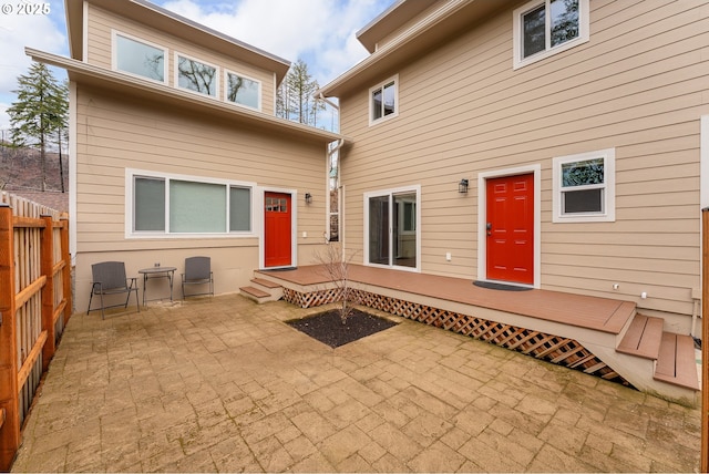 119/121 Tioga Ln, Idleyld Park, OR 97447 - rear view of property featuring a patio and a wooden deck