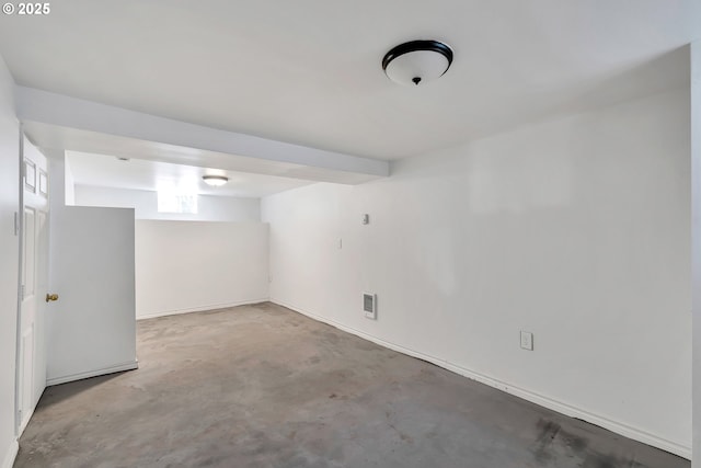 basement with visible vents