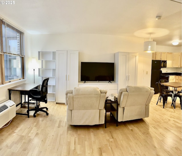 living room featuring light wood finished floors