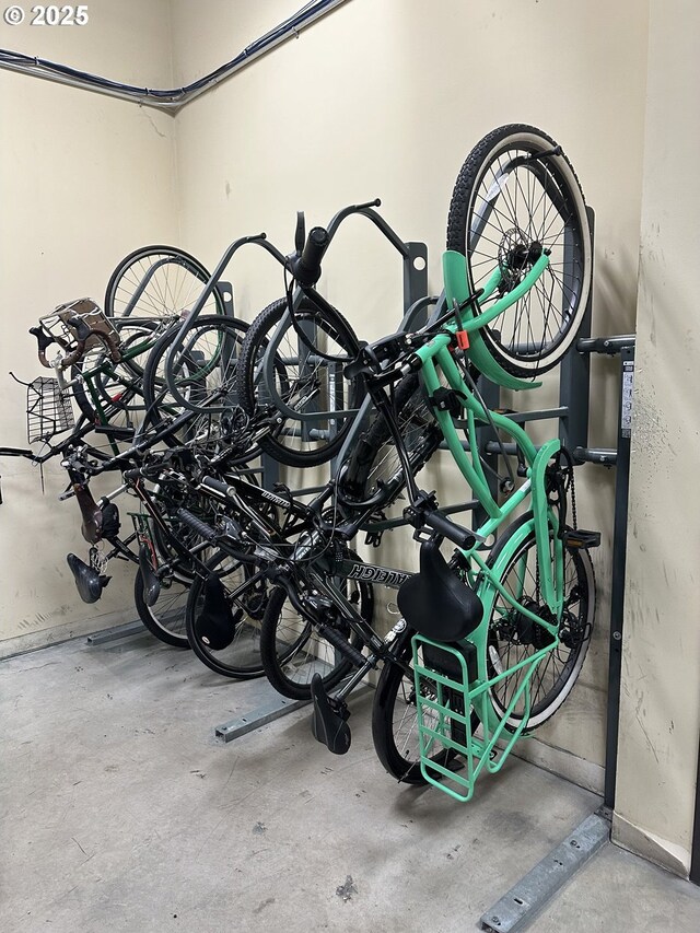 garage with bike storage