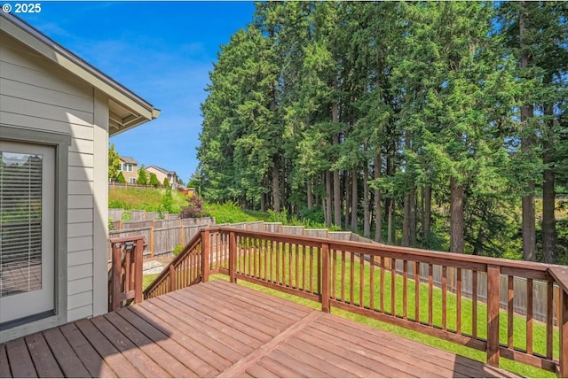 7010 SW Barr Ln, Tualatin, OR 97062 - wooden terrace featuring a fenced backyard