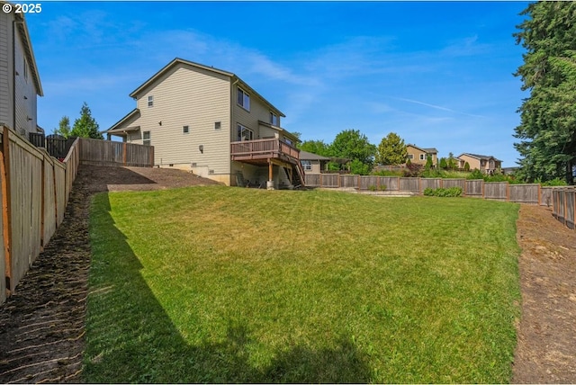 7010 SW Barr Ln, Tualatin, OR 97062 - fenced backyard with a wooden deck