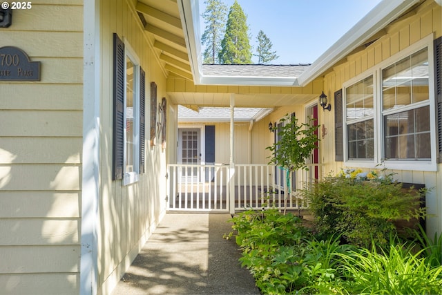 exterior space featuring covered porch