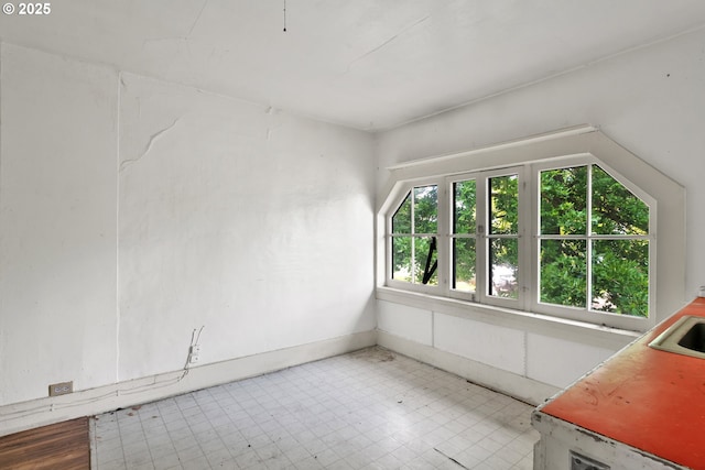 bonus room featuring a sink