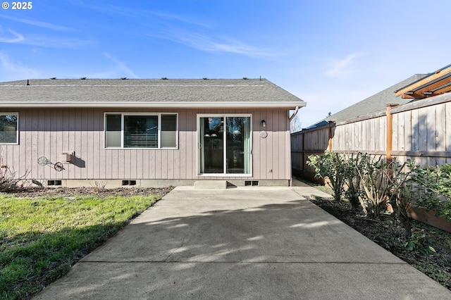 back of house featuring a patio area