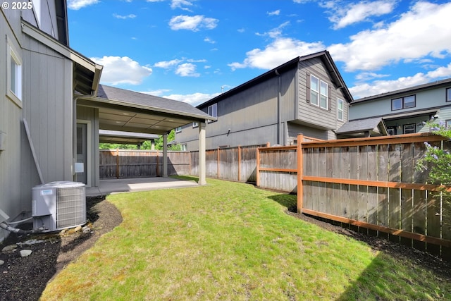 3015 Guadalupe Way, Eugene, OR 97408 - view of yard with central air condition unit and a patio