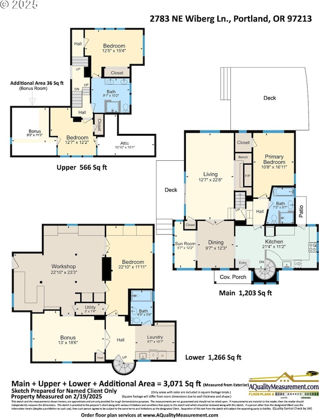 2783 NE Wiberg Ln, Portland, OR 97213 - home floor plan