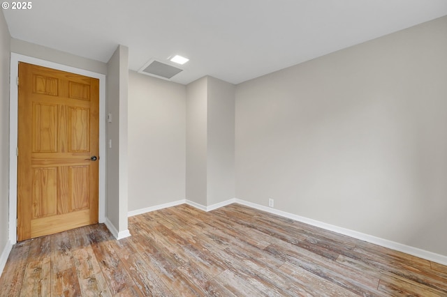 empty room featuring light wood-type flooring