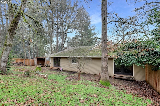 view of rear view of property