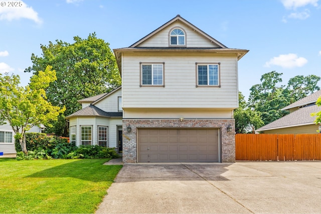 4060 Hampshire Ln, Eugene, OR 97404 - view of front of house featuring concrete driveway, brick siding, and an attached garage