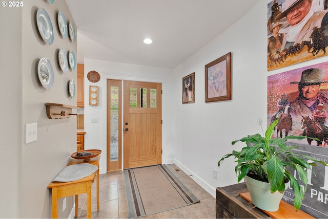 460 Huckleberry Mt Ln, Riddle, OR 97469 - foyer entrance with tile patterned floors, recessed lighting, and baseboards