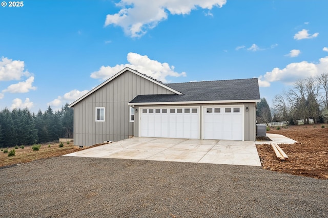 garage with central AC