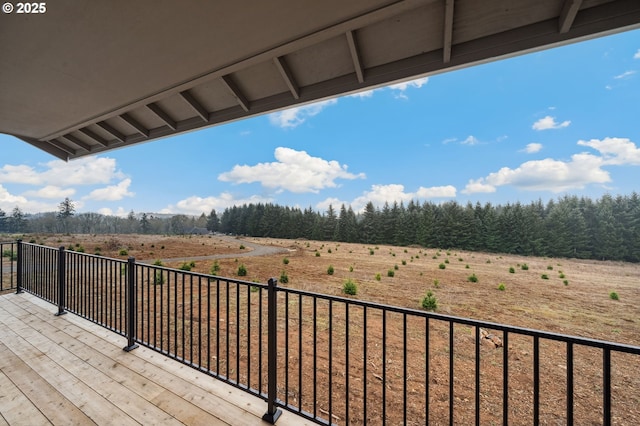 balcony with a rural view