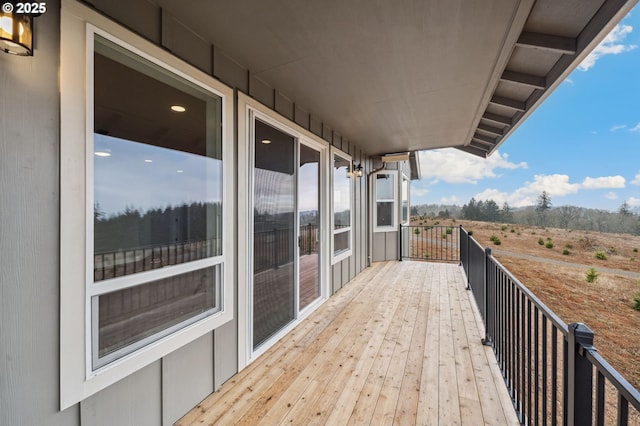 balcony with a rural view