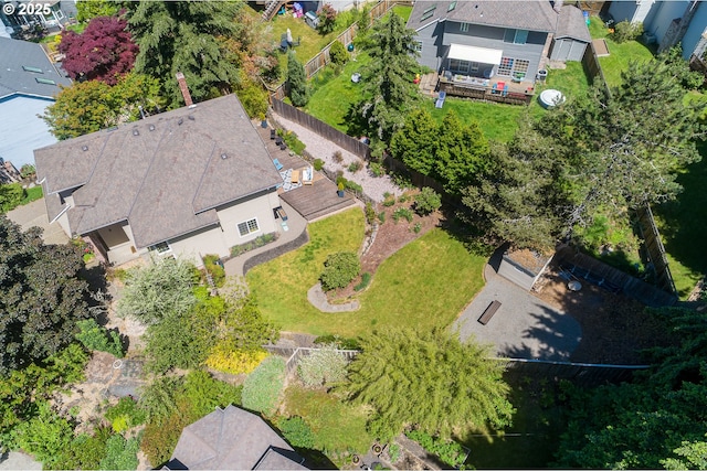 bird's eye view with a residential view