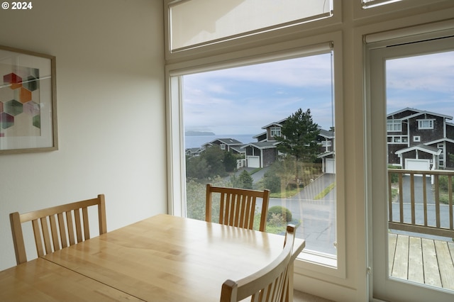 view of dining room