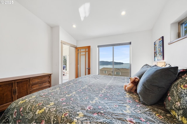 9065 8th St, Bay City, OR 97107 - bedroom with lofted ceiling and recessed lighting