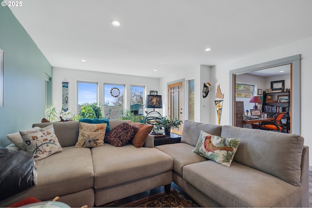 9065 8th St, Bay City, OR 97107 - living area with recessed lighting and healthy amount of natural light
