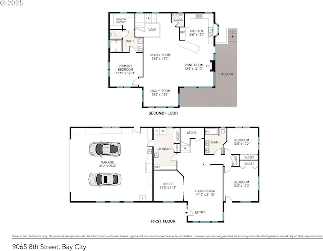 9065 8th St, Bay City, OR 97107 - property floor plan