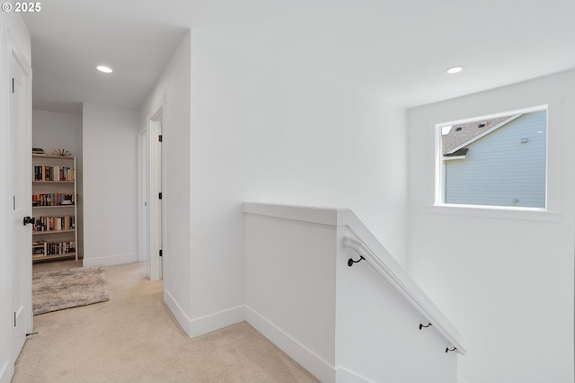 21773 SW Meadow Ter, Sherwood, OR 97140 - hallway featuring light carpet and recessed lighting