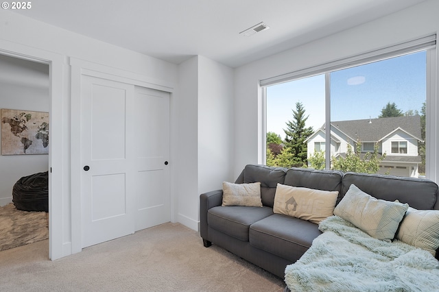 21773 SW Meadow Ter, Sherwood, OR 97140 - living area featuring light carpet and baseboards