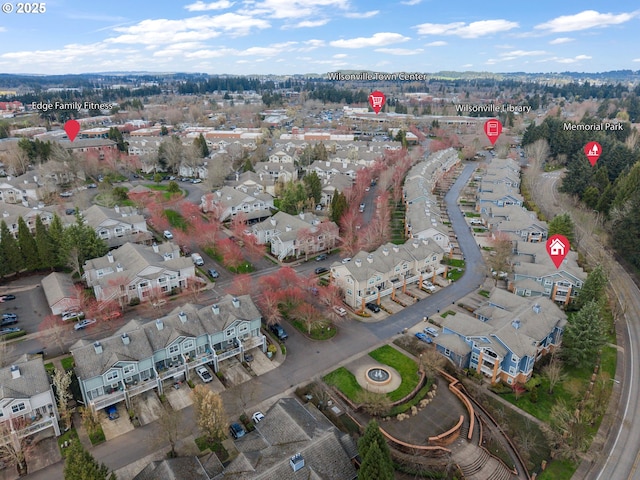 aerial view featuring a residential view