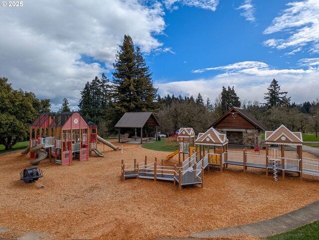 community playground with a gazebo