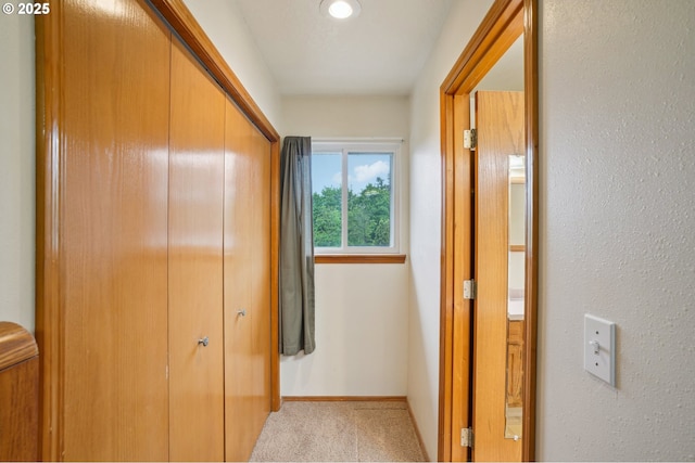 17701 Koch Ct, Sandy, OR 97055 - hall featuring light colored carpet and baseboards
