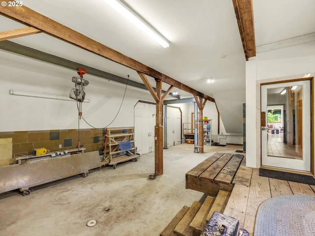 view of basement
