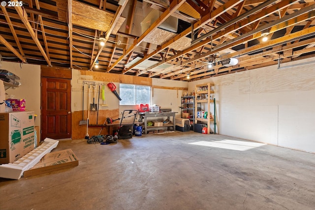 interior space featuring a garage door opener