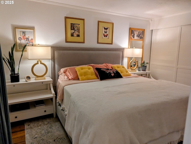 695 NW Towle Ave, Gresham, OR 97030 - bedroom featuring crown molding and wood finished floors