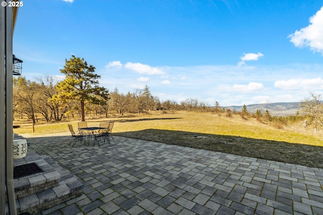 view of patio with outdoor dining area