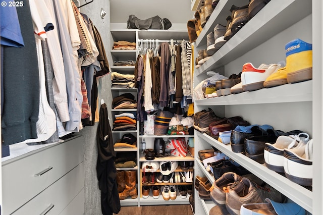 1926 W Burnside St Unit 1401, Portland, OR 97209 - spacious closet with wood finished floors