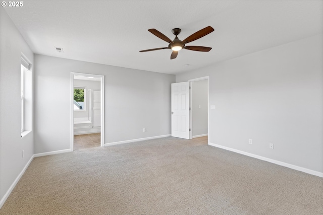 12800 Joys Dr, Oregon City, OR 97045 - spare room featuring ceiling fan, baseboards, and light carpet
