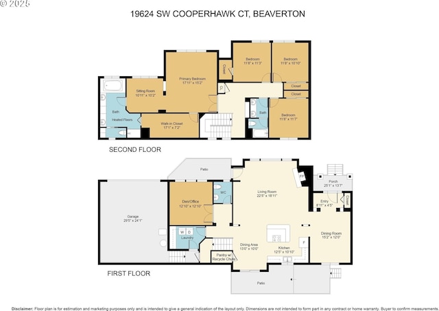 19624 SW Cooperhawk Ct, Beaverton, OR 97007 - floor plan / room layout