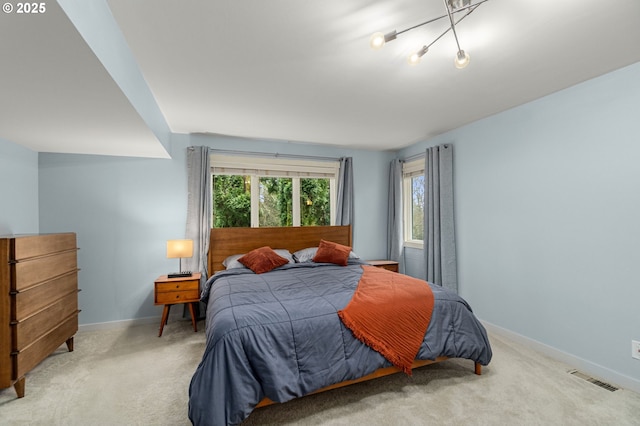 bedroom with carpet floors