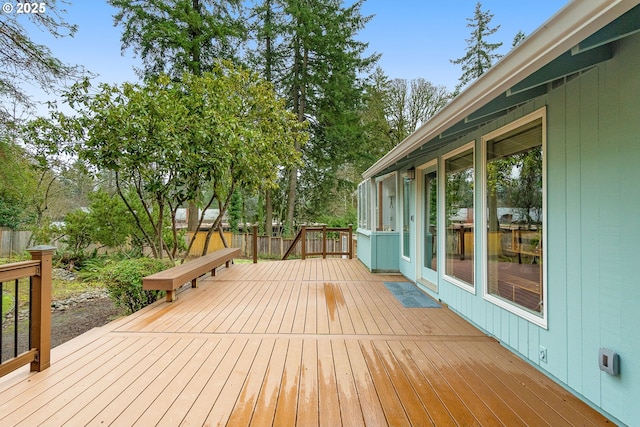 view of wooden deck