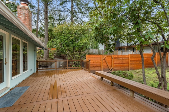 view of wooden terrace