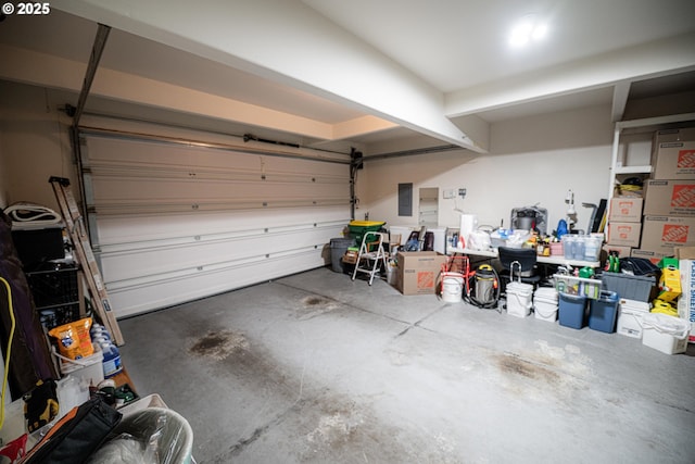 garage featuring electric panel