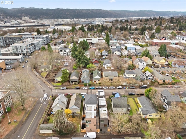 drone / aerial view with a residential view